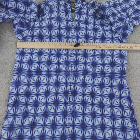 Duluth Trading Jacket Womens Small Blue White‎ Tie Dye Geometric Rain Grabreaker - Picture 4 of 15